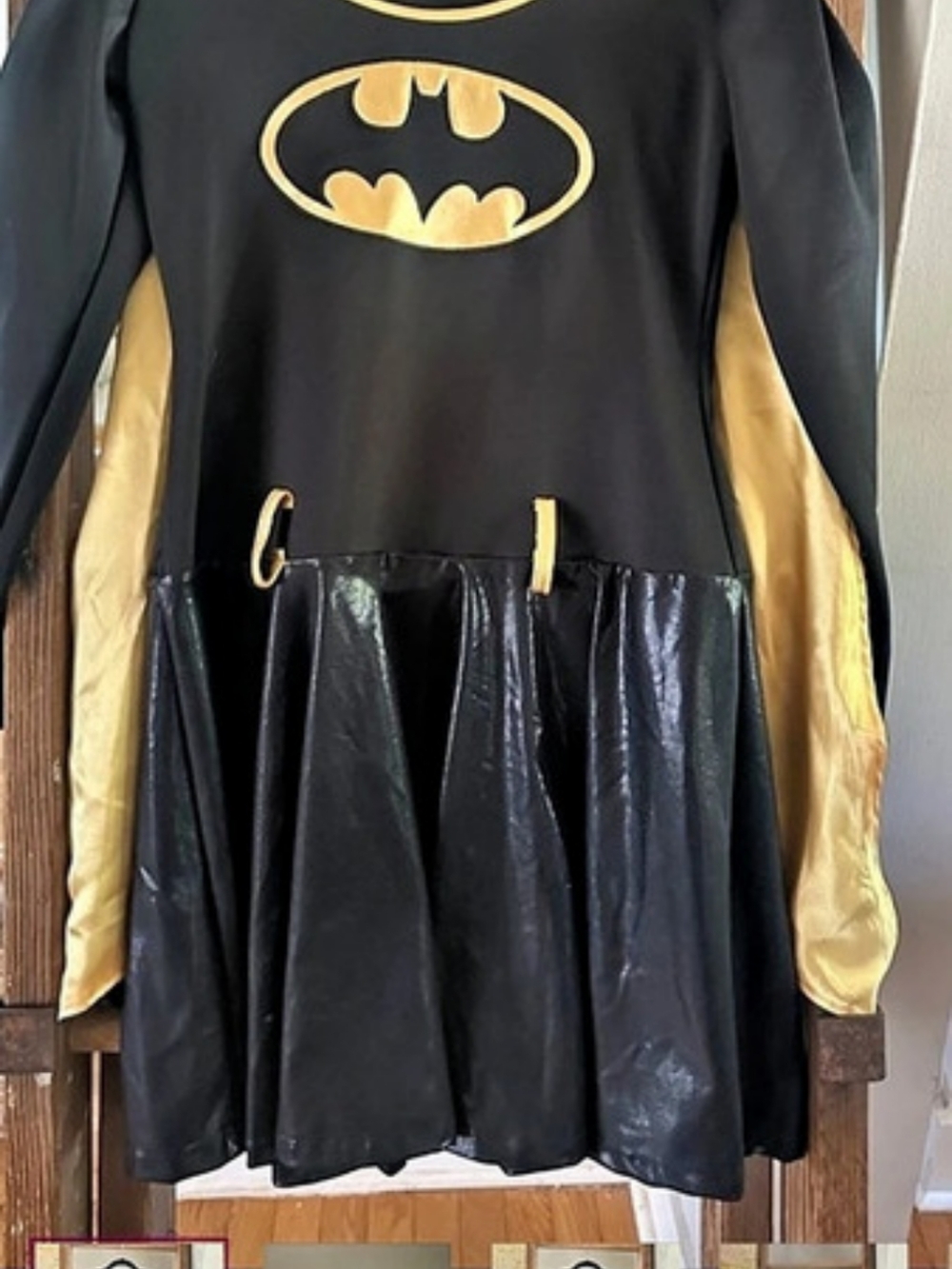 DC Comics Batgirl Costume Dress with Cape and Belt Like New